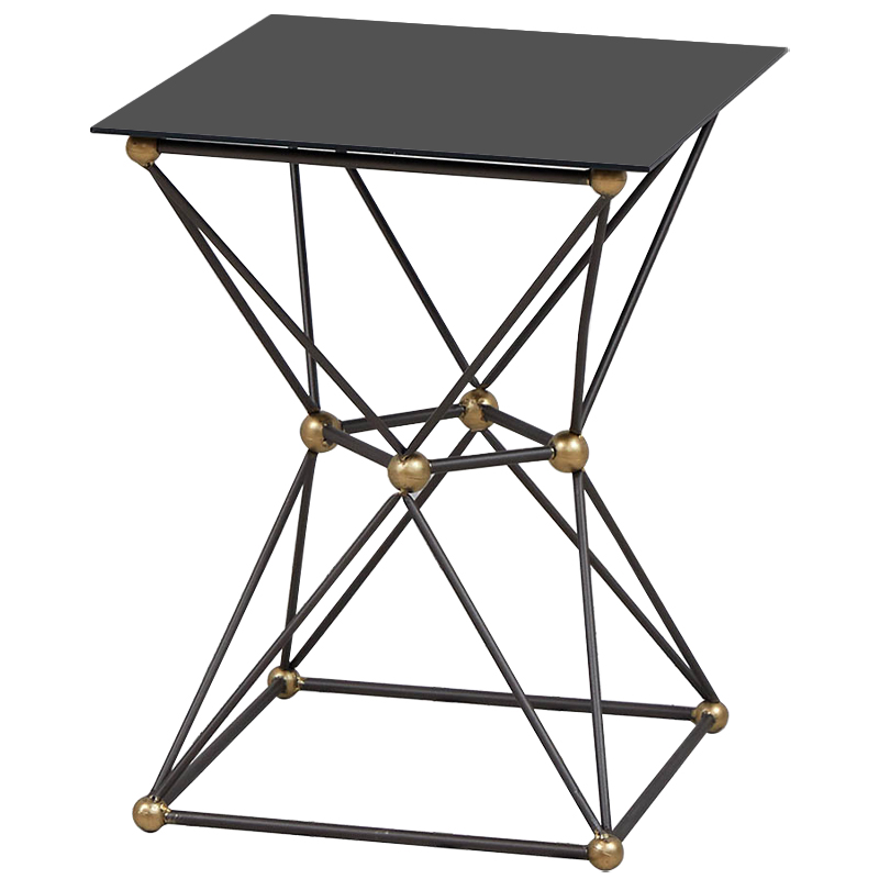 Приставной стол Rubio Side Table Черный Золотой Приставной стол Rubio Side Table Черный Золотой в Тюмени | Loft Concept