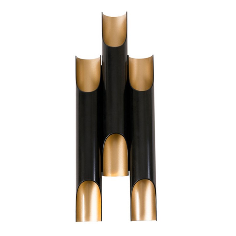 Бра Galliano Triple by DELIGHTFULL Black Черный Золотой в Тюмени | Loft Concept 