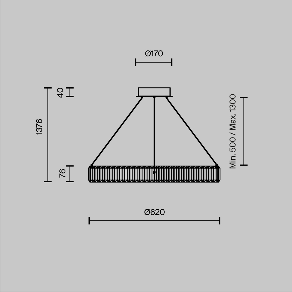 Люстра подвесная Krone 3000К 36Вт в Тюмени