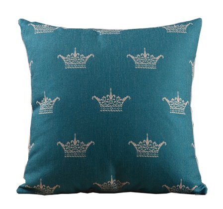 Подушка crown and blue Бирюзовый Подушка crown and blue Бирюзовый в Тюмени | Loft Concept