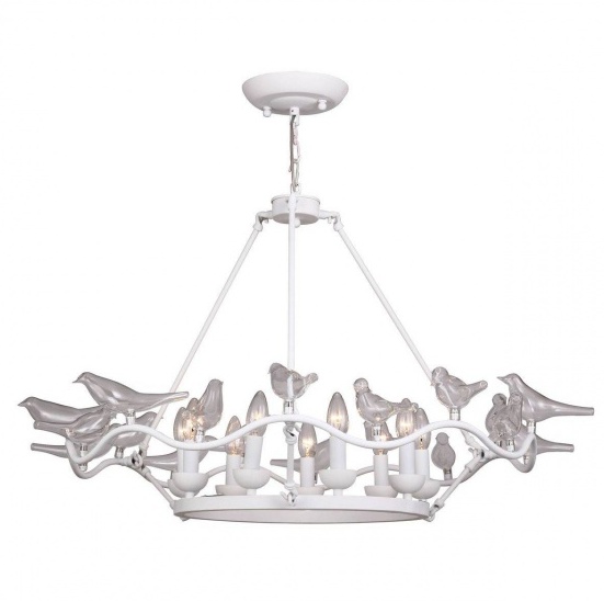 Люстра Dove Chandelier Glass Bird White Белый Люстра Dove Chandelier Glass Bird White Белый в Тюмени | Loft Concept