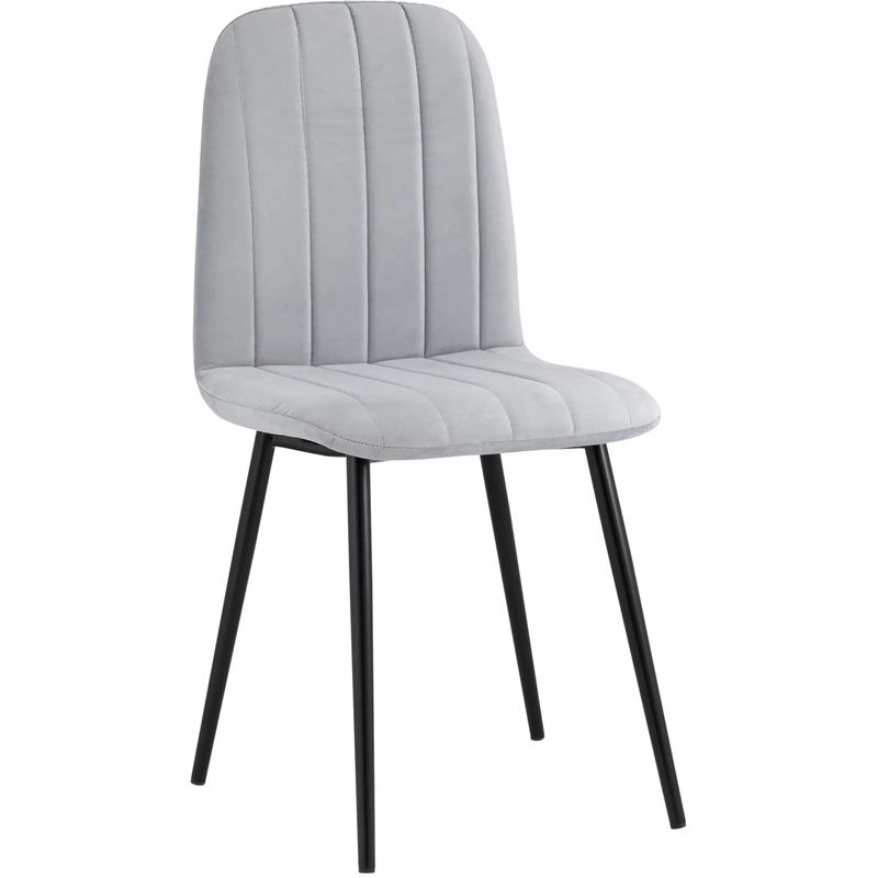 Стул Easy Chair Велюр Светло-Серый цвет Светло-серый Черный Стул Easy Chair Велюр Светло-Серый цвет Светло-серый Черный в Тюмени | Loft Concept