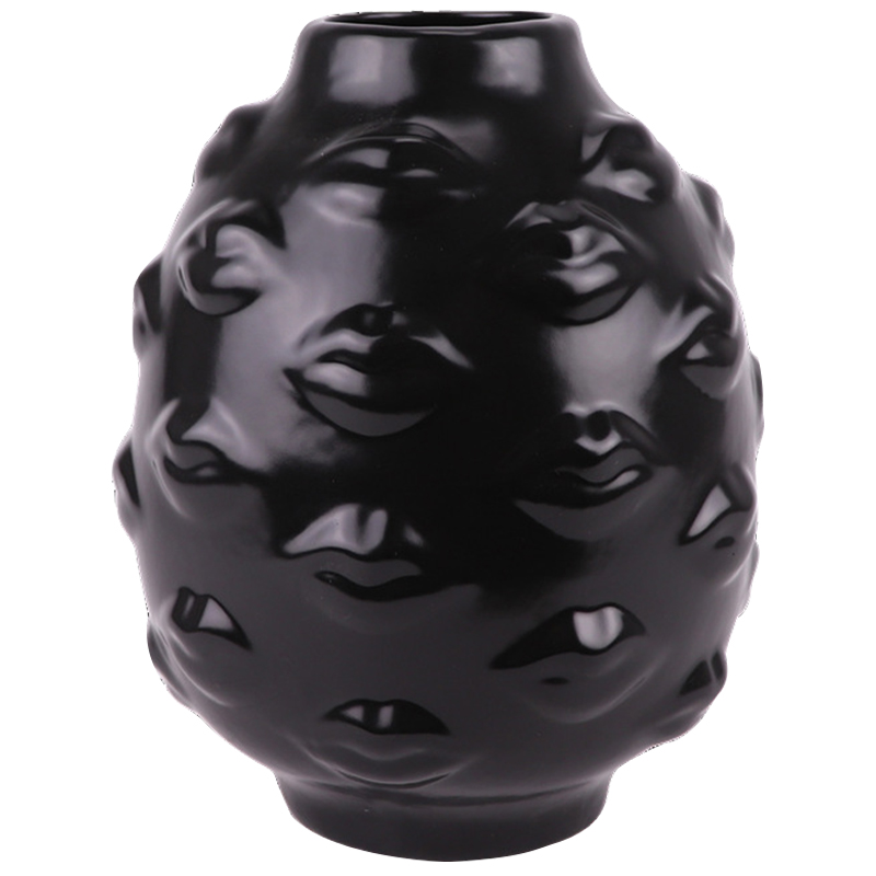 Ваза GILDED GALA ROUND BLACK Vase Черный Ваза GILDED GALA ROUND BLACK Vase Черный в Тюмени | Loft Concept