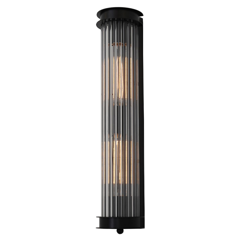 Бра с рифленым плафоном Glass Tube Black Черный Прозрачный Бра с рифленым плафоном Glass Tube Black Черный Прозрачный в Тюмени | Loft Concept