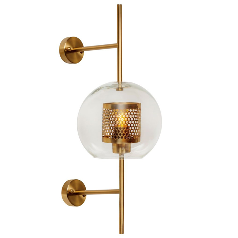 Бра Perforation Wall Lamp Gold 58 Золотой Прозрачное Стекло Бра Perforation Wall Lamp Gold 58 Золотой Прозрачное Стекло в Тюмени | Loft Concept