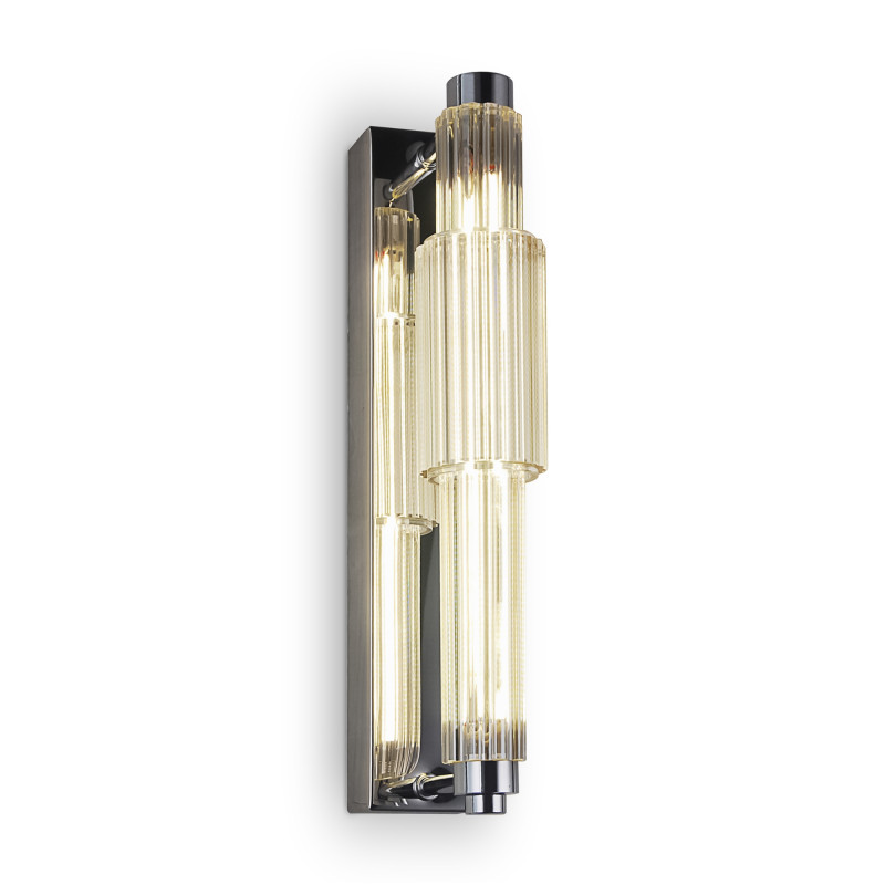 Бра с вертикальным узким плафоном Fuse Crystal Beige Хром Бежевый Бра с вертикальным узким плафоном Fuse Crystal Beige Хром Бежевый в Тюмени | Loft Concept