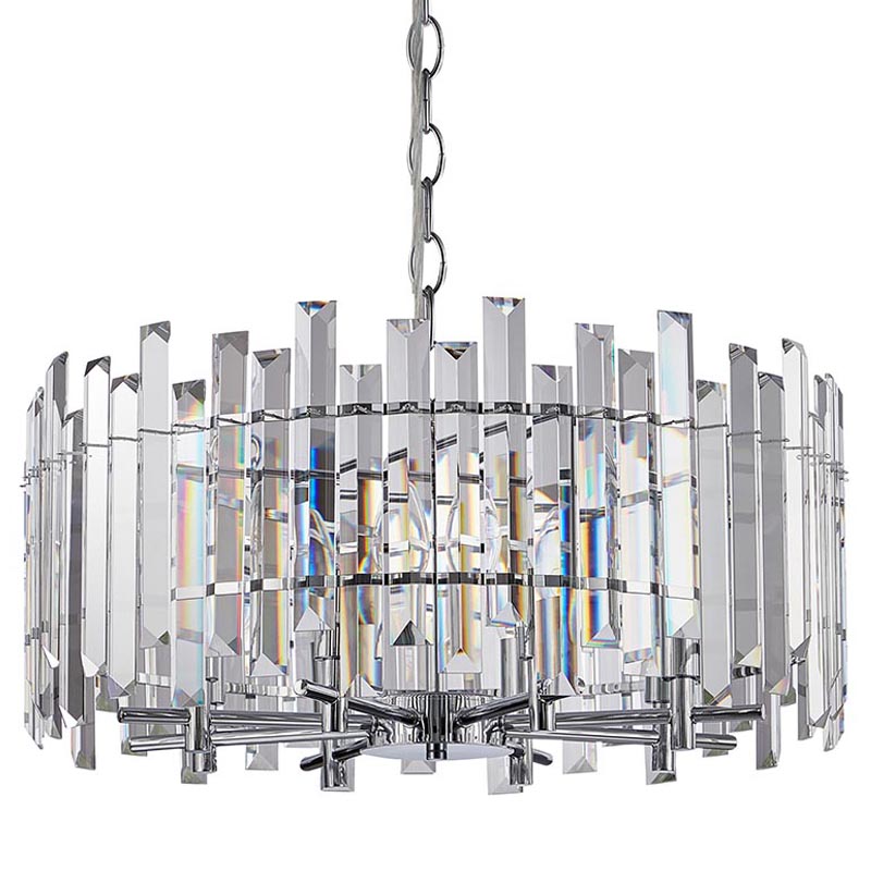 Люстра Langley Chandelier chrome 60 Хром Прозрачный Люстра Langley Chandelier chrome 60 Хром Прозрачный в Тюмени | Loft Concept