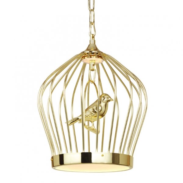 Люстра Birdcage Chandelier Gold Глянцевое золото Люстра Birdcage Chandelier Gold Глянцевое золото в Тюмени | Loft Concept