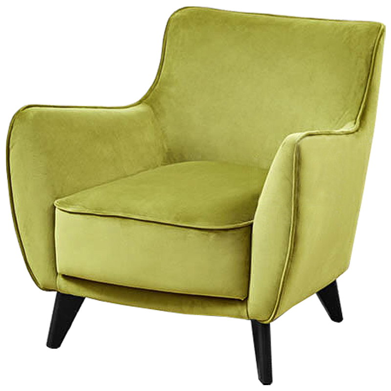 Кресло Light Green Softness Chair Салатовый Коричневый Кресло Light Green Softness Chair Салатовый Коричневый в Тюмени | Loft Concept