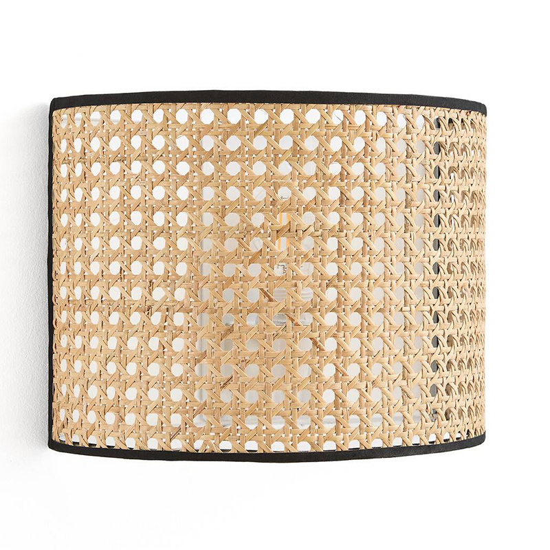 Бра Ottar Wicker Rattan beige black Бежевый Черный Бра Ottar Wicker Rattan beige black Бежевый Черный в Тюмени | Loft Concept