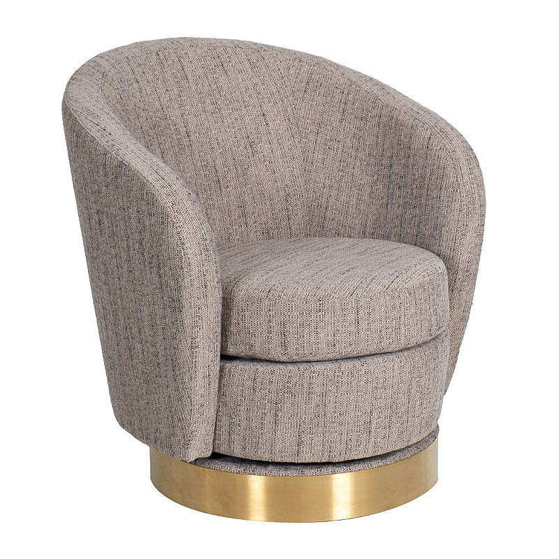 Кресло Julia Armchair Golden Belt Бежево-серый Кресло Julia Armchair Golden Belt Бежево-серый в Тюмени | Loft Concept
