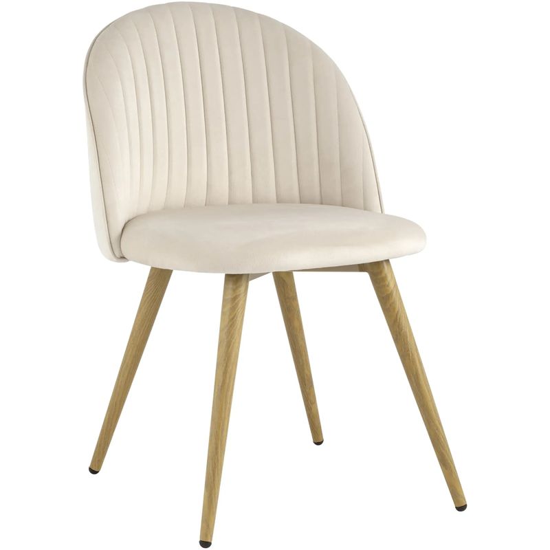 Стул Miruna Chair Молочный Велюр Молочный Древесина в Тюмени | Loft Concept 