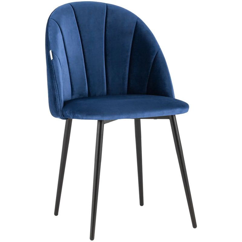 Стул Balsari S Chair Синий Велюр Синий Черный Стул Balsari S Chair Синий Велюр Синий Черный в Тюмени | Loft Concept