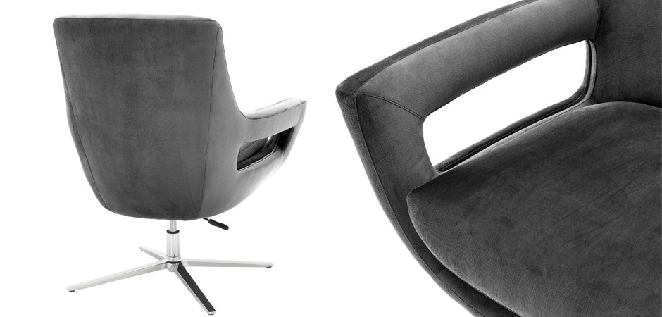 Кресло Eichholtz Swivel Chair Flavio Grey Кресло Eichholtz Swivel Chair Flavio Grey - Loft-Concept в Тюмени