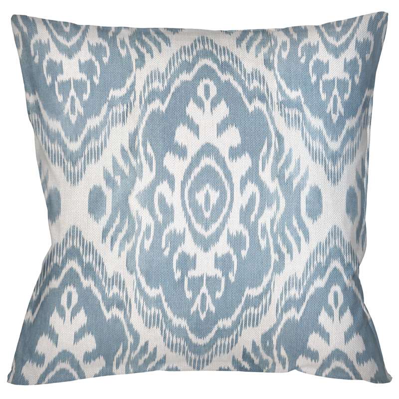 Декоративная подушка со светло-голубым узором Ikat Pattern Голубой Белый Бежевый Декоративная подушка со светло-голубым узором Ikat Pattern Голубой Белый Бежевый в Тюмени | Loft Concept