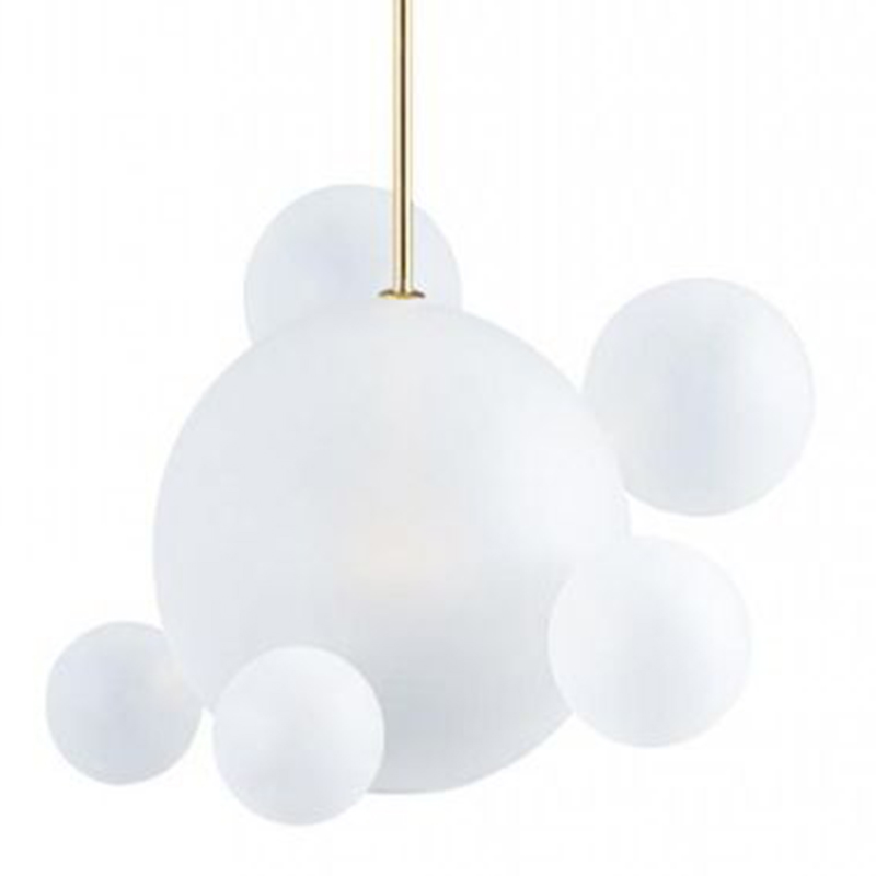 Светильник Giopato & Coombes Bollr Pendant 6 BUBBLE LAMP матовое белое стекло Белый Золотой Светильник Giopato & Coombes Bollr Pendant 6 BUBBLE LAMP матовое белое стекло Белый Золотой в Тюмени | Loft Concept