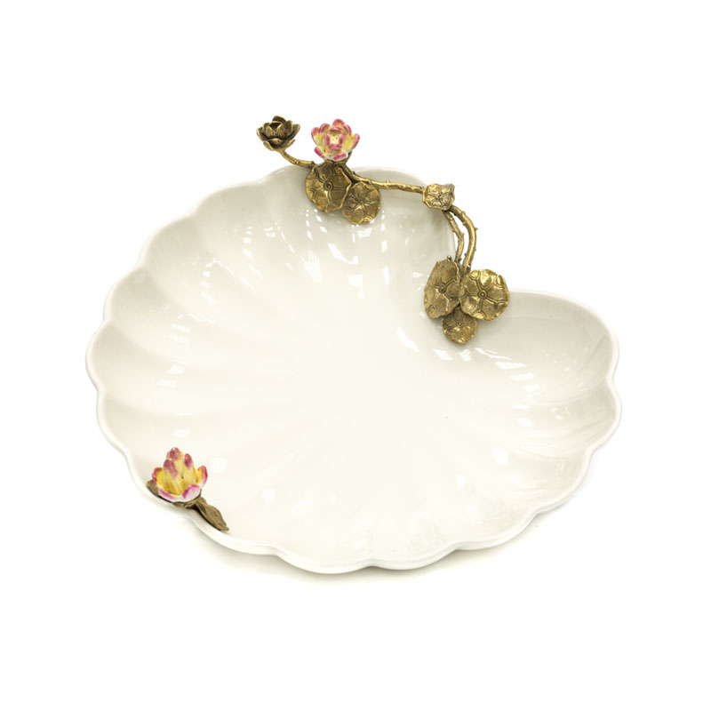 Блюдо Dish White Shell Бронза Белый Блюдо Dish White Shell Бронза Белый в Тюмени | Loft Concept