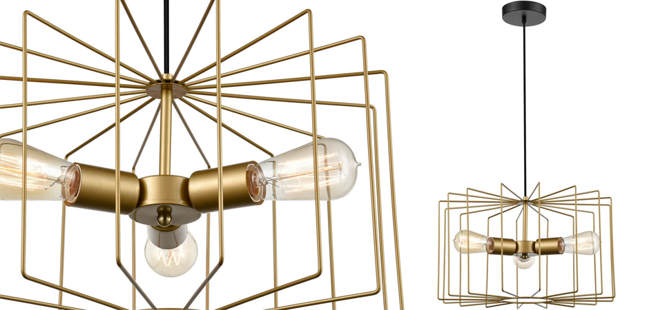 Люстра Cage Wire Color gold Люстра Cage Wire Color gold - Loft-Concept в Тюмени