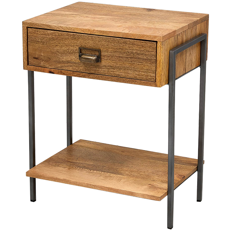 Тумбочка Dewi Loft Nightstand Древесина Латунь Черный Тумбочка Dewi Loft Nightstand Древесина Латунь Черный в Тюмени | Loft Concept