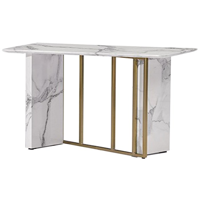 Консоль Marble Corner Белый Латунь Консоль Marble Corner Белый Латунь в Тюмени | Loft Concept