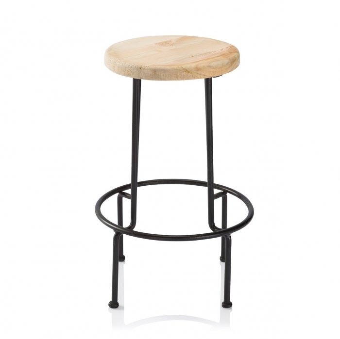 Барный стул Industrial Iron Linden Bar Stool Древесина Черный Барный стул Industrial Iron Linden Bar Stool Древесина Черный в Тюмени | Loft Concept