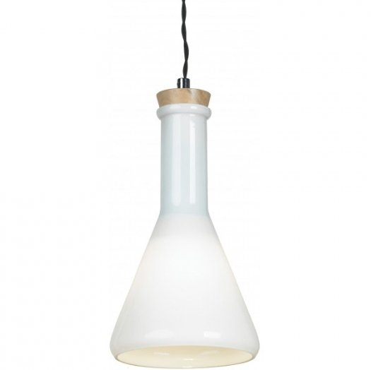 Подвесной светильник Glass Bottle Light 1 Белый Подвесной светильник Glass Bottle Light 1 Белый в Тюмени | Loft Concept