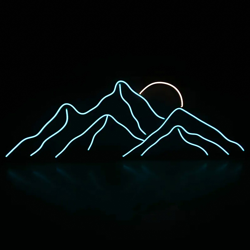 Неоновая настенная лампа Mountains Neon Wall Lamp Прозрачный Бирюзовый Оранжевый Неоновая настенная лампа Mountains Neon Wall Lamp Прозрачный Бирюзовый Оранжевый в Тюмени | Loft Concept