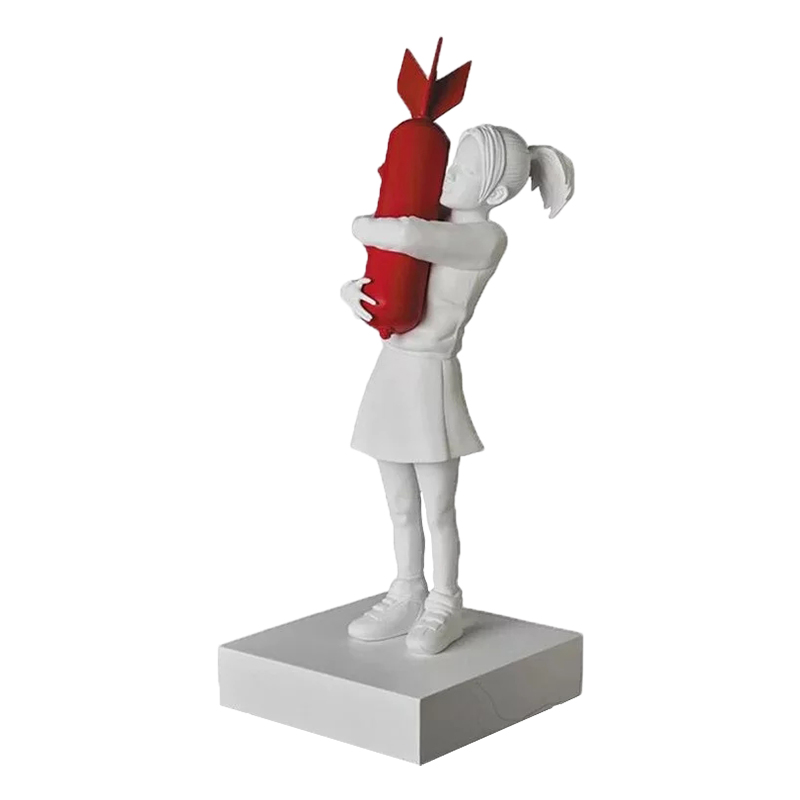 Статуэтка Banksy Bomb Hugger Sculpture Red Белый Красный в Тюмени | Loft Concept 