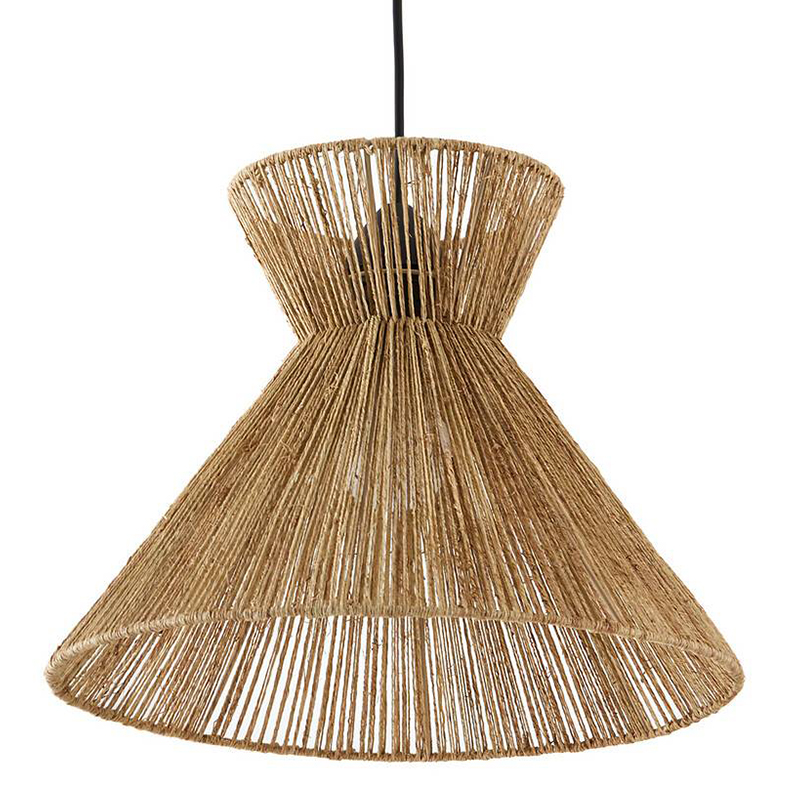 Подвесной светильник Signe Wicker Hemp Beige Horn Бежевый Подвесной светильник Signe Wicker Hemp Beige Horn Бежевый в Тюмени | Loft Concept