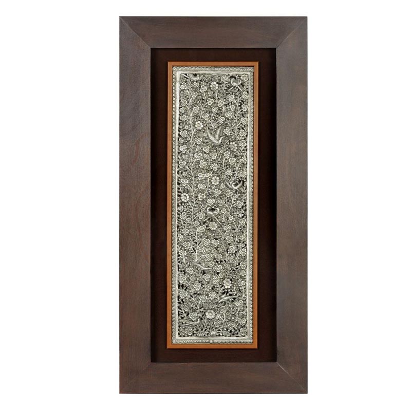 Панно Valene Silver Flowers 120 Черный Серебряный Коричневый Панно Valene Silver Flowers 120 Черный Серебряный Коричневый в Тюмени | Loft Concept
