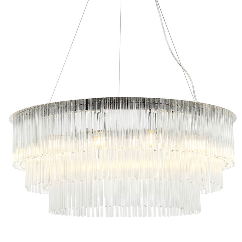 Люстра Harrison Chandelier chrome 12 lamp Хром Прозрачный Люстра Harrison Chandelier chrome 12 lamp Хром Прозрачный в Тюмени | Loft Concept
