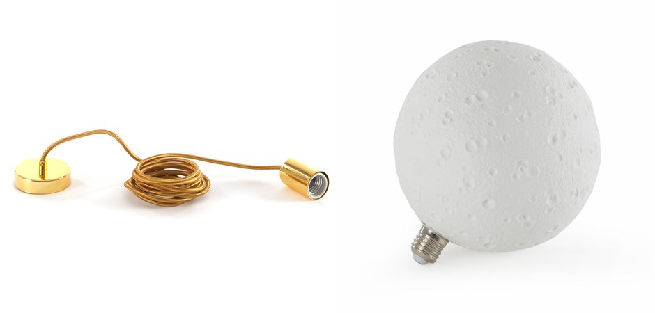 Подвесной светильник Seletti Moon Bulb Big Подвесной светильник Seletti Moon Bulb Big - Loft-Concept в Тюмени