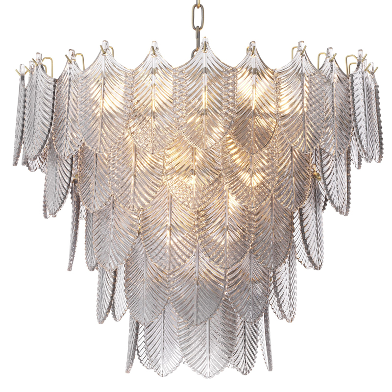 Люстра Eichholtz Chandelier Verbier S Латунь Стекло Смок Люстра Eichholtz Chandelier Verbier S Латунь Стекло Смок в Тюмени | Loft Concept