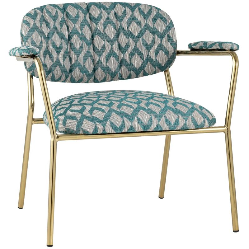 Полукресло Singer Chair Голубой Орнамент Голубой пастельный Золотой Полукресло Singer Chair Голубой Орнамент Голубой пастельный Золотой в Тюмени | Loft Concept