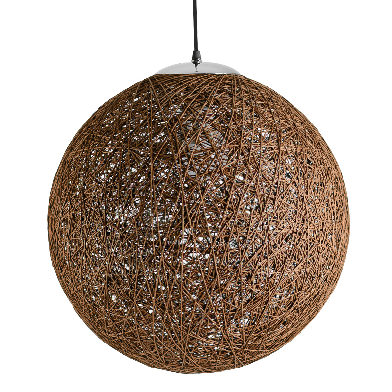 Подвесной светильник Moooi Thread Papier Mache Lamp brown Коричневый Подвесной светильник Moooi Thread Papier Mache Lamp brown Коричневый в Тюмени | Loft Concept