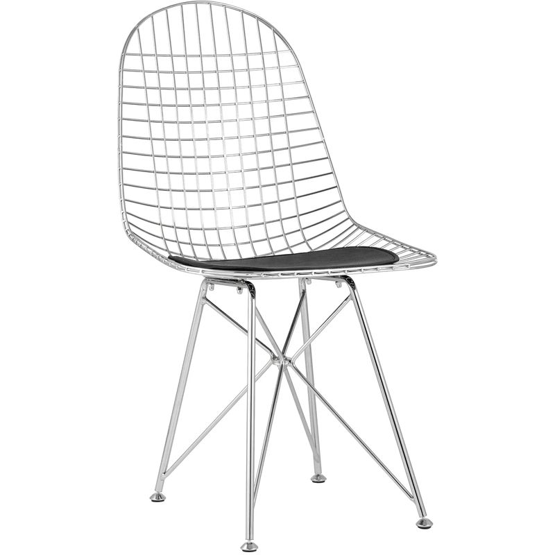 Стул Bertoia S Chair Хромированный Металл Хром Черный Стул Bertoia S Chair Хромированный Металл Хром Черный в Тюмени | Loft Concept
