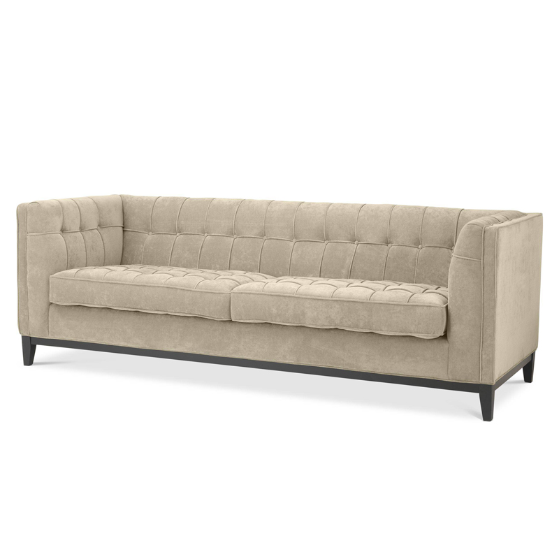 Диван Eichholtz Sofa Aldgate Greige Бежево-серый Черный Диван Eichholtz Sofa Aldgate Greige Бежево-серый Черный в Тюмени | Loft Concept