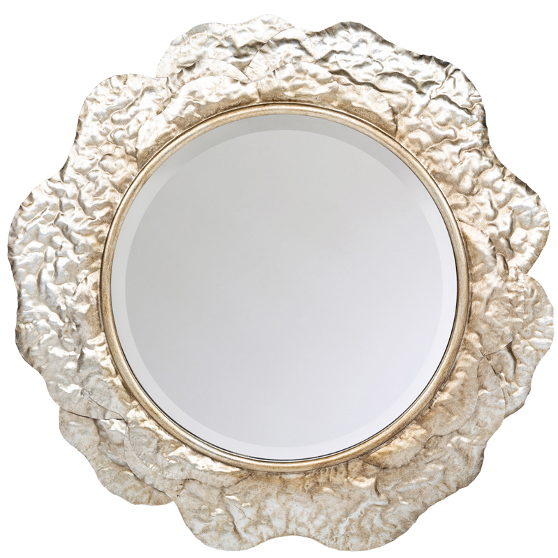 Зеркало Chlodio Crumpled Silver Mirror Зеркало Chlodio Crumpled Silver Mirror в Тюмени | Loft Concept