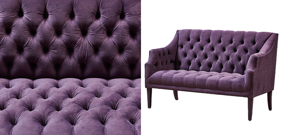 Диван Morton Capitone Sofa лиловый лен Диван Morton Capitone Sofa лиловый лен - Loft-Concept в Тюмени