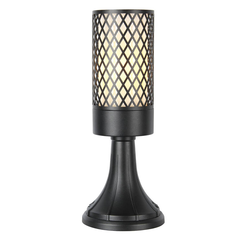 Уличный светильник Holger Street Lamp A Черный Белое матовое стекло в Тюмени | Loft Concept 