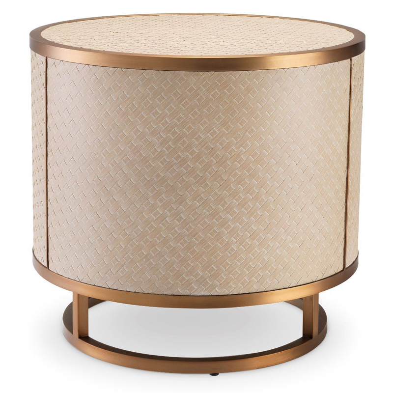 Приставной стол Eichholtz Side Table Napa Valley oak Бежевый Матовая латунь Приставной стол Eichholtz Side Table Napa Valley oak Бежевый Матовая латунь в Тюмени | Loft Concept