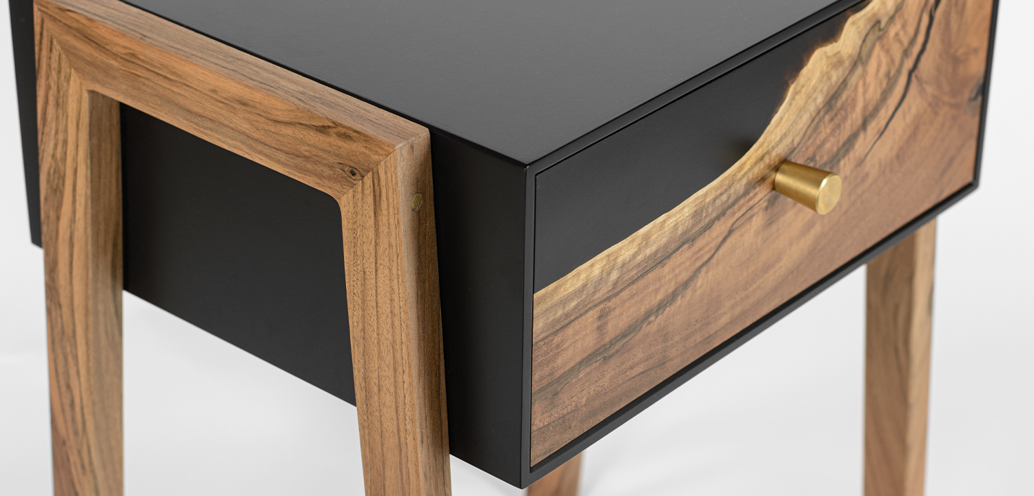 Тумба Карагач Черная смола - фото №1