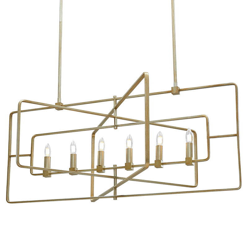Люстра Macleod Linear Chandelier Золотой Люстра Macleod Linear Chandelier Золотой в Тюмени | Loft Concept