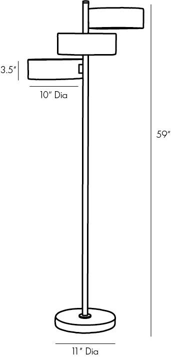 Торшер Arteriors HUTTON FLOOR LAMP Торшер Arteriors HUTTON FLOOR LAMP в Тюмени