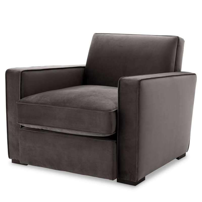 Кресло Eichholtz Chair Edmond grey Серый Черный Кресло Eichholtz Chair Edmond grey Серый Черный в Тюмени | Loft Concept