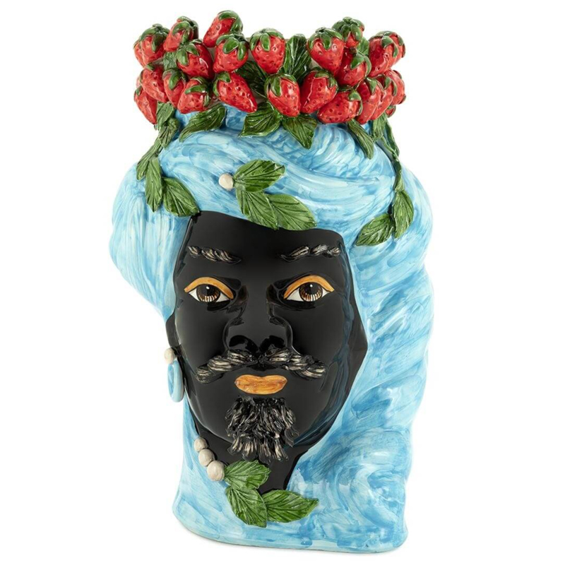 Ваза VASE STRAWBERRIES HEAD MAN BIG Blue Красный Голубой Ваза VASE STRAWBERRIES HEAD MAN BIG Blue Красный Голубой в Тюмени | Loft Concept