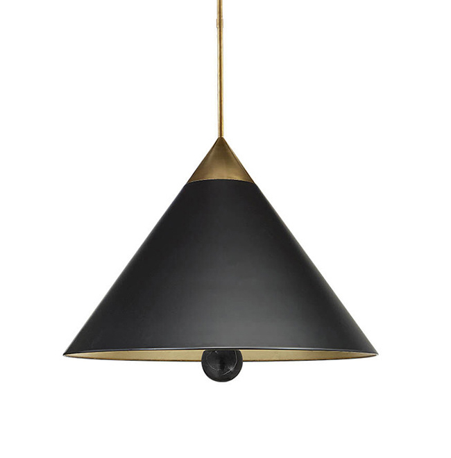 Подвесной светильник Cleo Pendant Brass & Black Черный Латунь Подвесной светильник Cleo Pendant Brass & Black Черный Латунь в Тюмени | Loft Concept