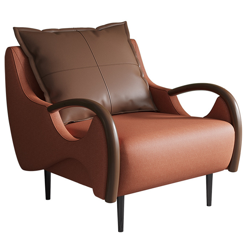 Кресло Oliwier Orange Armchair Оранжевый Коричневый Кресло Oliwier Orange Armchair Оранжевый Коричневый в Тюмени | Loft Concept