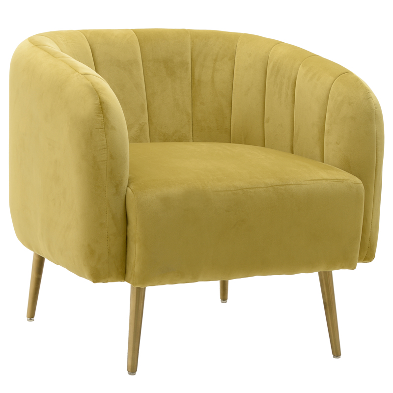 Кресло Donsia Armchair yellow Желтый Золотой Кресло Donsia Armchair yellow Желтый Золотой в Тюмени | Loft Concept