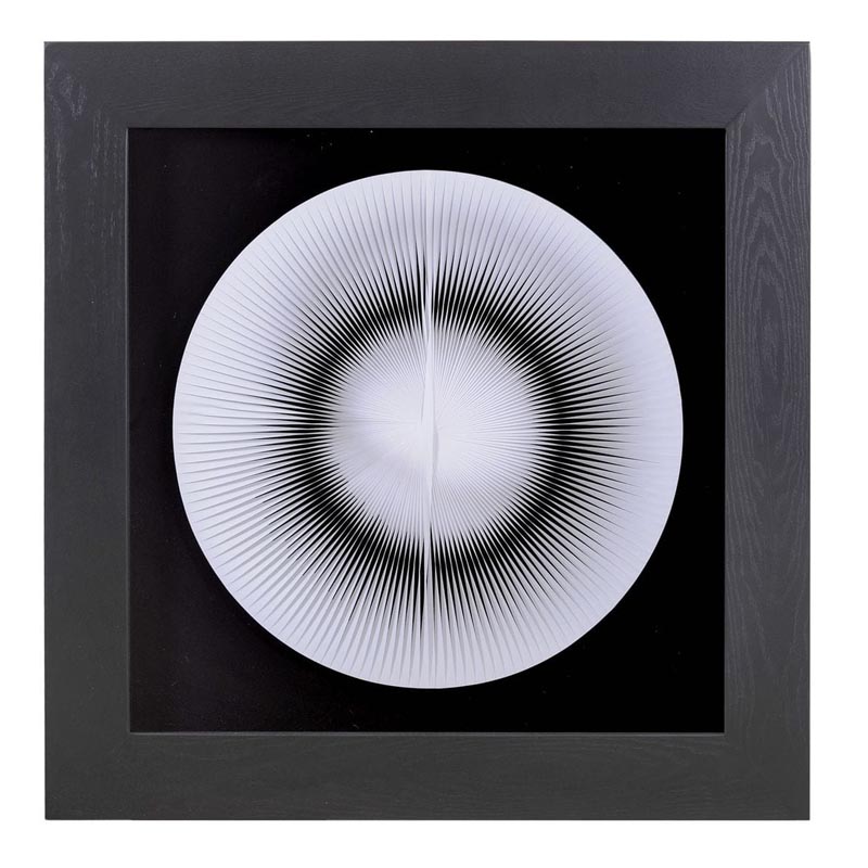 Панно Guinevere optical circle Серебряный Черный Панно Guinevere optical circle Серебряный Черный в Тюмени | Loft Concept